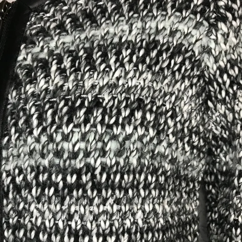 Joie Gray Black Knit Zipper Sweater - Picture 7 of 7